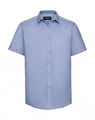 Overhemd Korte Mouw Russell Herringbone R-963M-0 Light Blue